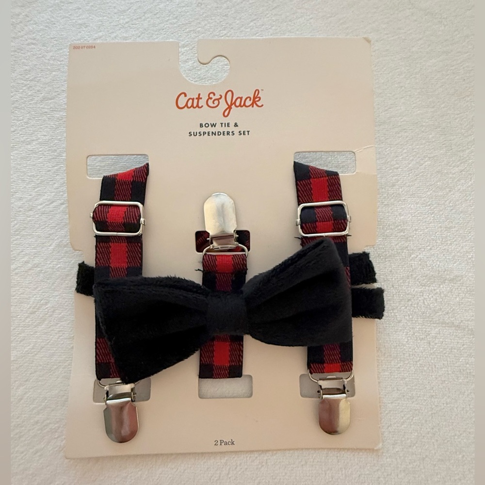 Cat & Jack Bow Tie and Suspenders Set - NWT - Toddler Boy